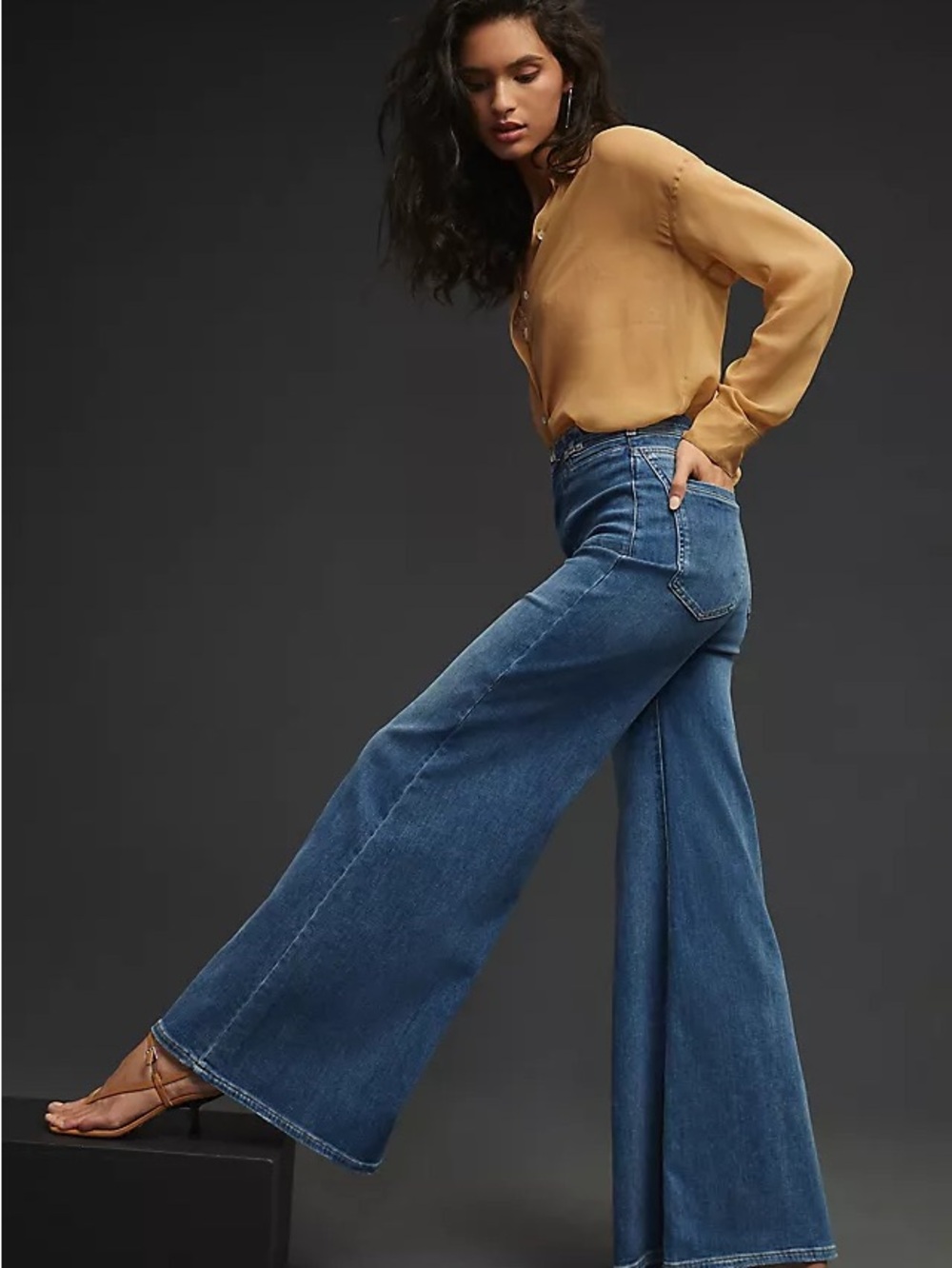 Anthropologie Pilcro Uptown High-Rise Wide-Leg Jeans N262-7 - Picture 3 of 13
